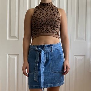 bozzolo cheetah print crop top
